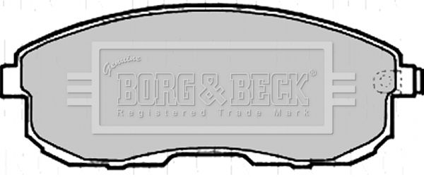 BORG & BECK Комплект тормозных колодок, дисковый тормоз BBP2206
